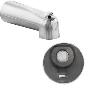 Universal Bathroom Tub Spout with Diverter, Durable Heavy Duty Metal Bathtub Faucet with Shower Diverter - 7 Inches 1/2" IPS Inside Thread, Polished Chrome