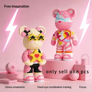 Cool Bear Series Creative Building Block Model, 900pcs, Original Authentic, 2026 New Size, Gift Idea, Enhance Hand Skills, Home Decor, Bricks