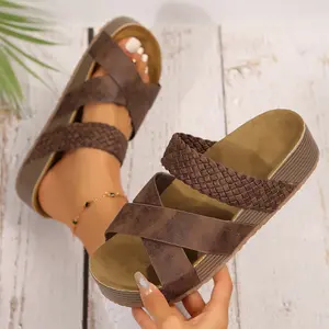 Casual Summer Platform Slides for Women Comfortable Lightweight Wedge Sandals Indoor Outdoor Shoes