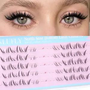 Bottom Lash Clusters Invisible Band Lower Lashes Cat Eye Makeup Natural Lower Lash Clusters  Cosmetic Wispy Lighweight Bottom Lashes Eyelashes Eyelashes Extensions FallFreshness