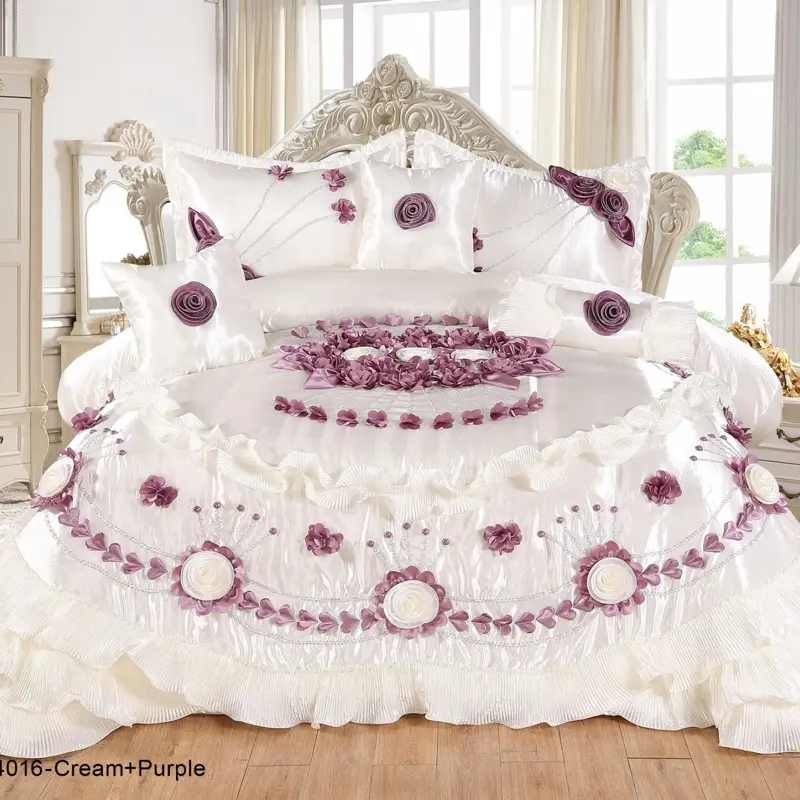 6 Piece weeding Durable Bedroom Set - Bedding with Floral Embellishments and Ruffled Details for Elegant Home Decor