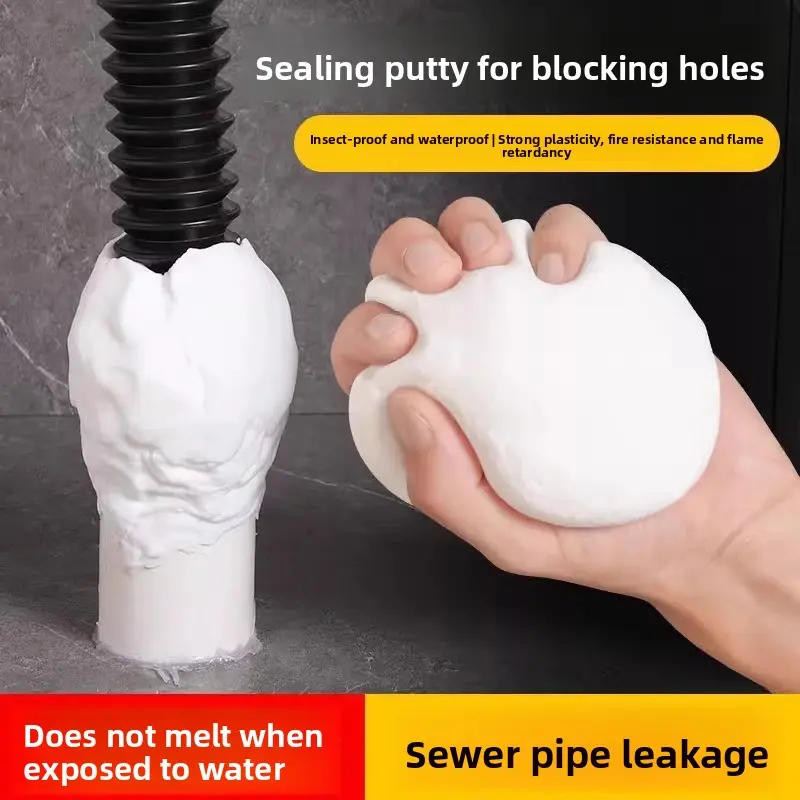 Sealant Clay 20pcs – Sticky Pipe Hole Sealing Putty for Air Conditioner Gaps, Anti-Insect, Windproof, Quick-Dry Adhesive