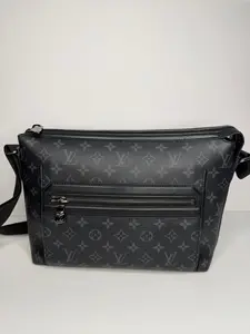 Pre-owned Louis Vuitton canvas Messenger Bags Monogram Eclipse Odyssey Messenger PM