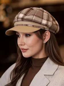 Women's Winter Wool Sun Hat Beret Newsboy Cap Driver Hat, Warm Fashion Design, Fashion Matching Hat, Perfect Accessory for Cold Weather, Stylish Winter