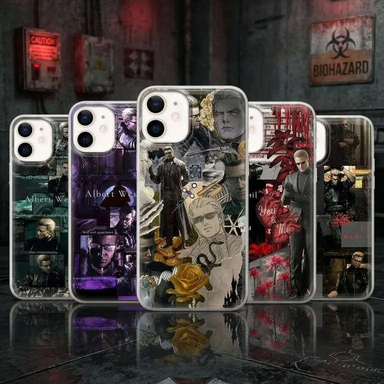 Albert Wesker Phone Case, Resident Evil, Gift for Zombie Video Game Fans, Glossy Tough Phone Case, Phone Cases For 11 12 12Pro 12Promax 13 14 15 16 Pro