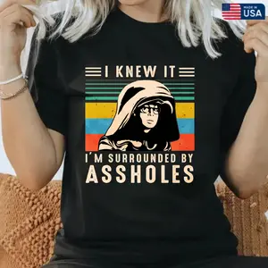 I Knew It I'm Surrounded T Shirt Dark Helmet Spaceballs Inspired Movie T-Shirt,  Graphic Tee，100% Cotton Unisex T-Shirt S-5XL