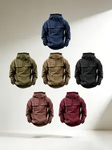Cargo Hoodies For Men Tactical Sweatshirt Quarter ZipCargo Pullover Hoodies Workout Gym Men Fashion OutdoorHoodies, Man sweatshirts, Cargo Hoodies, hooded collar Tops Pocket