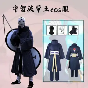 Ninja Cosplay Costume Mask Props Anime Uchiha Obito Akatsuki Organization Hokage Ah Fei Cosplay