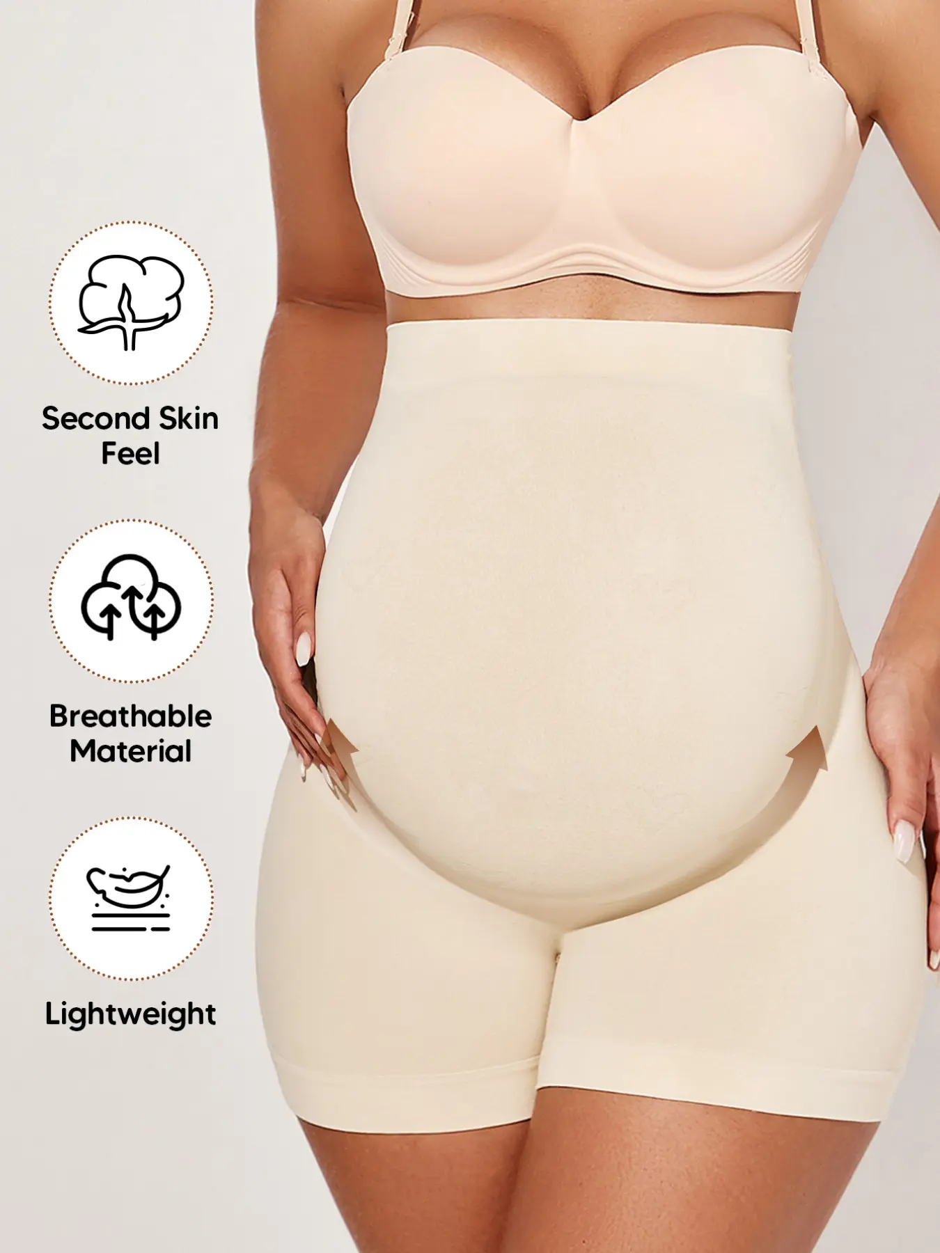 Maternity Seamless Support Shorts, High Waisted Belly Band Shaper, Belly Binder, Soft & Breathable Underwear, Pregnancy & Postpartum, Maternity Clothing, Maternity Shapewear, Maternity Supplies, Maternity Essentials, Pregnancy Must Haves