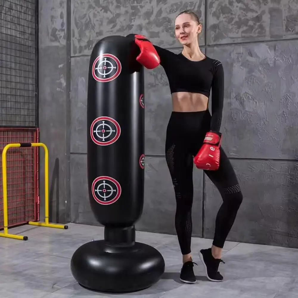 Inflatable Punching Bag, Tumbler Boxing Column for Fitness, Inflatable Boxing Column for Adults, Exercise Equipment Boxing Accessories, Thicken Fitnes