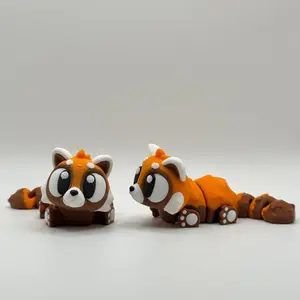 3D-Printed Red Panda Figurine Flexible