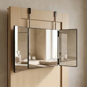 Tri-Fold Makeup Mirror with Adjustable Stand – Portable Desktop Vanity Mirror for Makeup, Skincare & Eyelash Extension, Foldable Beauty Mirror for Home, Travel & Salon Use