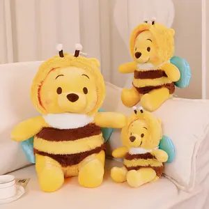 Chubby Honey Bear Bumblebee Cosplay Plush Aesthetic Room Decor Soft Stuffed Animal Gift