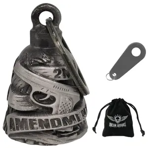 Dream Apparel Christmas/Halloween Bell, Gremlin/Guardian Motorcycle Bell and Key Chain with Hanger - Heavy Duty and Durable Zinc Alloy Bell for Bikers Women Men - Good Luck Riding Bell Spirit Bell Moto Accessories