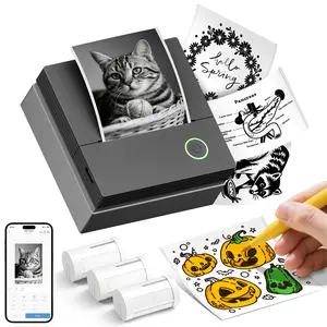 PM290C  Sticker Printer Thermal Mini Printer, Bluetooth Print with 3 Rolls of Paper, Portable Print for Phone & Tablet, Sticker Maker Machine for Photos, Notes, Journal, Ideal Gift for Valentine's Day