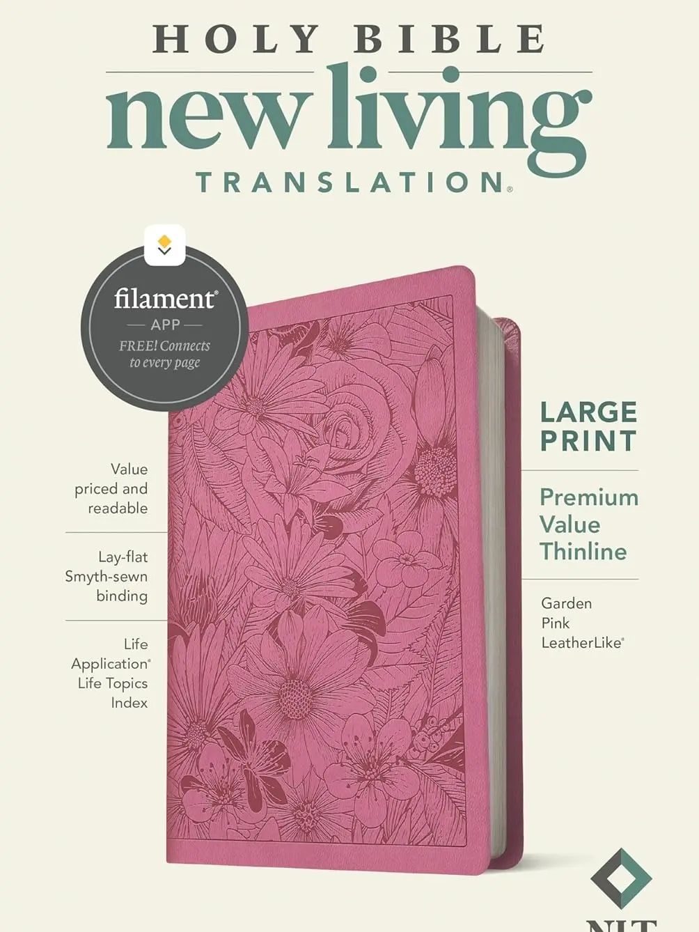 Back To School NLT Large Print Premium Value Thinline Bible Filament-Enabled Edition (Leatherlike Garde)