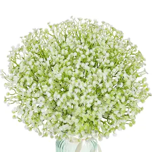 Artificial Baby's Breath Flowers without Vase, 50pcs/set Faux Flower Bouquet, Home Decoration Bouquet, Decorative Flowers for Home, Party, Wedding, Anniversary and Festival, Plain Flower Decor