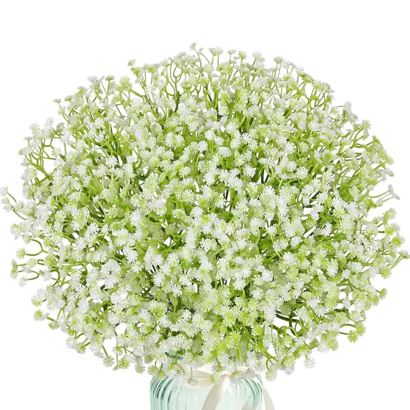 Artificial Baby's Breath Flowers without Vase, 50pcs/set Faux Flower Bouquet, Artificial Flower Bouquets, Artificial Flower Decorations, Home Decoration Bouquet, Decorative Flowers for Home, Party, Wedding