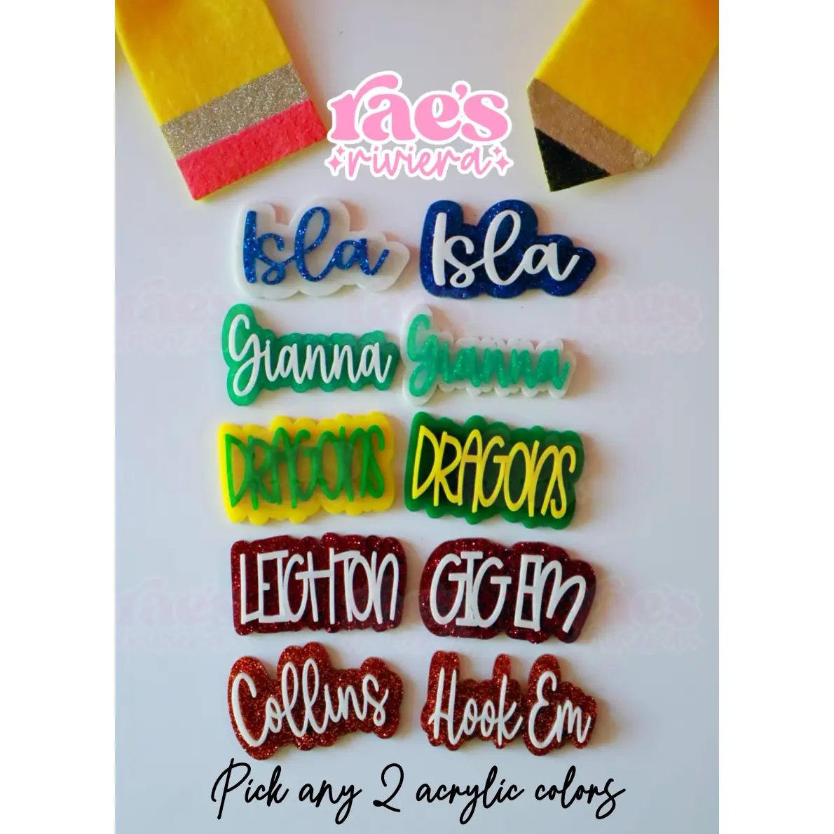 Build Your Own Personalized School Hair Clip Bundle WS