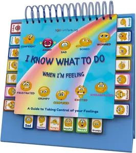 Thought-Spot I Know What to Do Flipbook | Emotions Wheel & Feelings Chart | Emotional Regulation Tool for Home, Class, or Calm down Corner | Helps Kids Learn Coping Skills | Autism Must-Have Positive Parenting