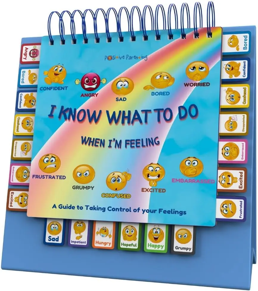 Thought-Spot I Know What to Do Flipbook | Emotions Wheel & Feelings Chart | Emotional Regulation Tool for Home, Class, or Calm down Corner | Helps Kids Learn Coping Skills | Autism Must-Have Positive Parenting