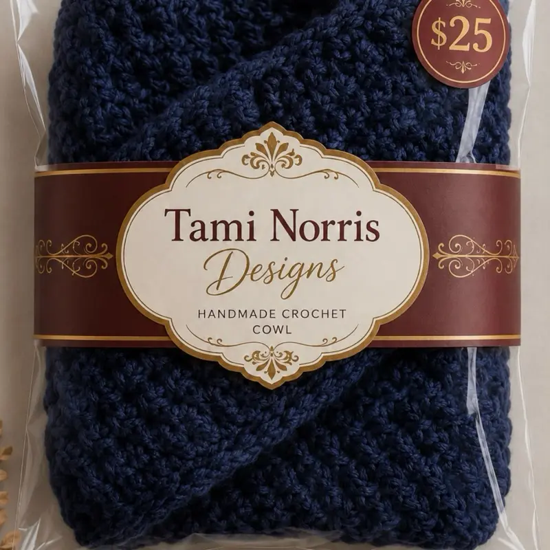 Crochet blue cowl handmade