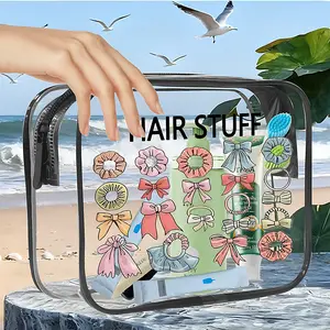 Portable Clear Travel Storage Pouch Large Capacity Emergency Snack Bag Transparent Design Perfect for Outdoor Activities Picnics Road Trips & Gifting