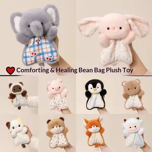 Cute Animal Bean Bag Plush Toy, Soft Comfort Companion Easter Gift for Her, Desk Decor & Cuddle Buddy