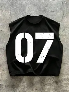 Unisex Loose-Fitting Vest, Short Box-Shape Design, Casual Graphic Pattern, All Seasons Wear, Perfect for Daily