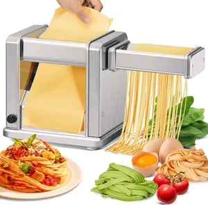 Pasta Maker Stainless Steel Noodle Machine with Roller & Cutter for Home Cooking and Fresh Pasta Making