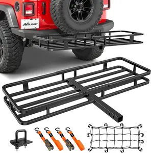 Nilight 53" X 19" X 4" Hitch Cargo Carrier Fits 2-inch Hitch Receiver 500 Lbs Capacity Basket Cargo Net|Ratchet Straps|Hitch Stabilizer for SUV Pickup Camping Traveling Truck Automotive dealsforyoudays