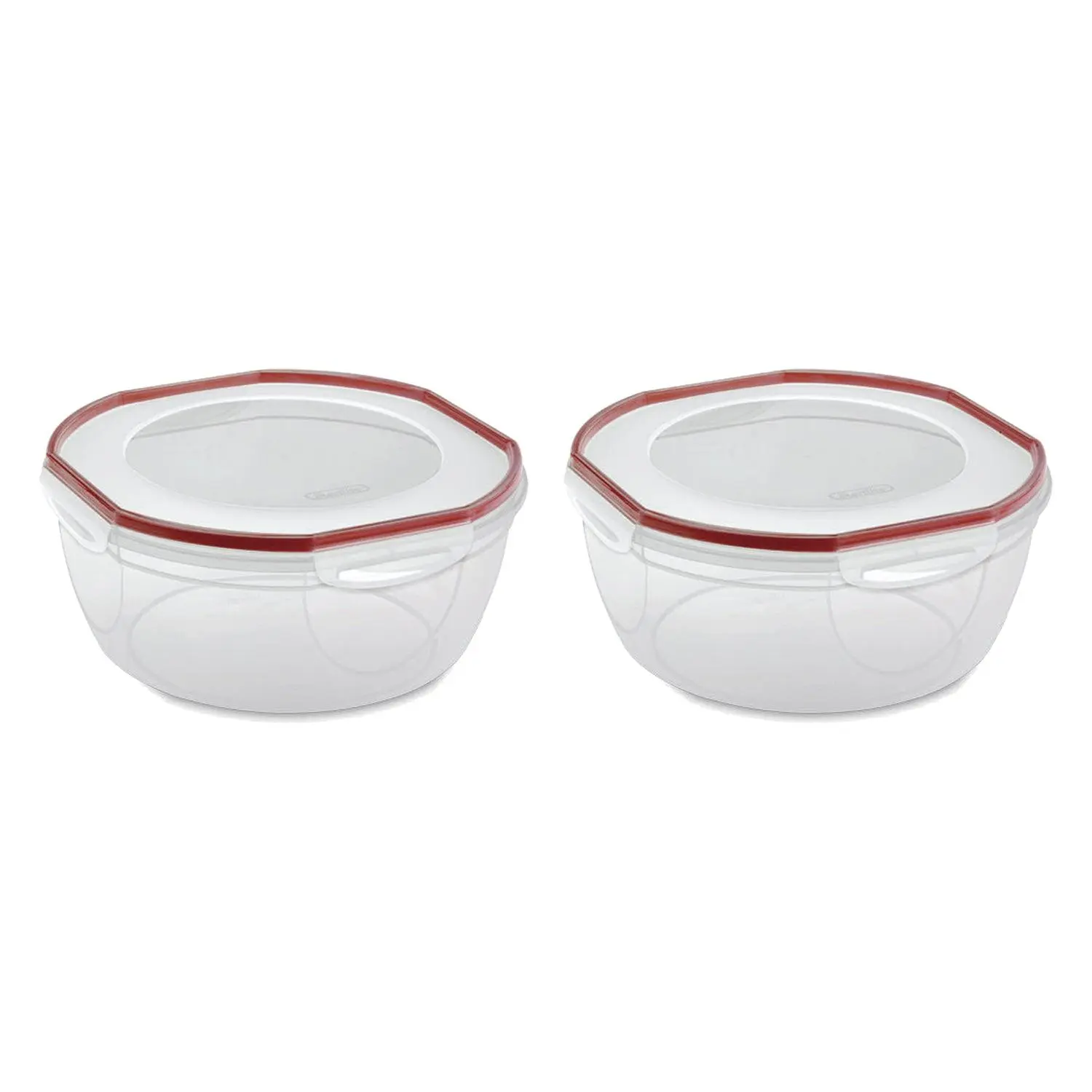 Sterilite Ultra Seal 8.10 Quart Plastic Food Storage Bowl Container, 2 Pack Airtight Kitchen