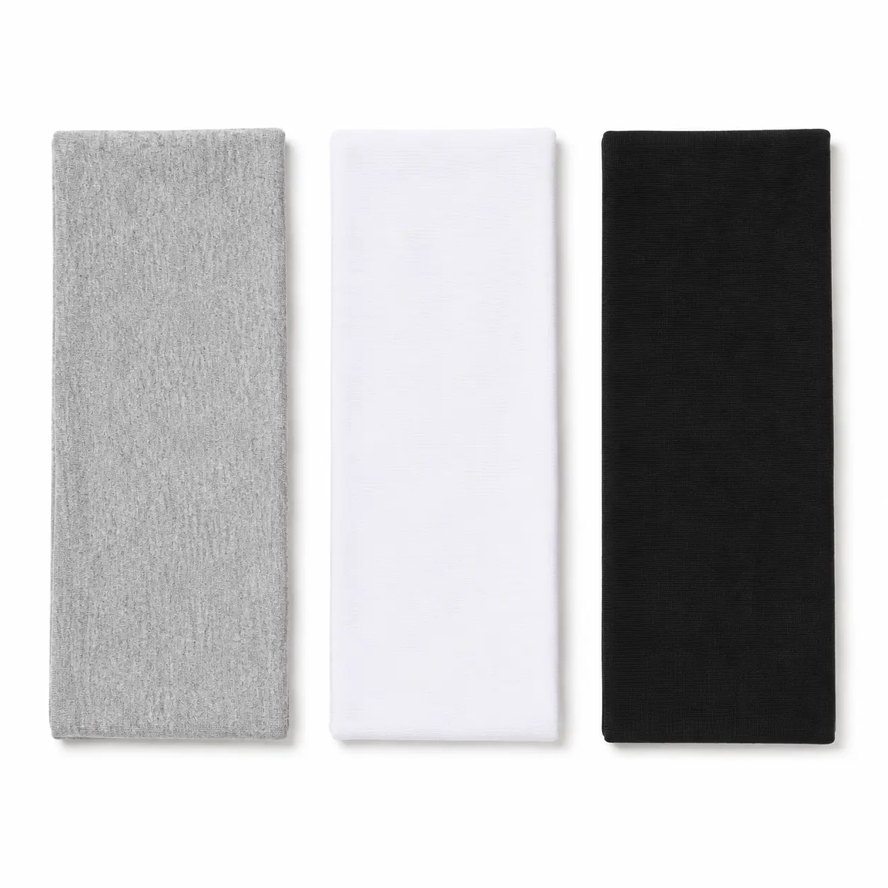 Unisex 3-Pack Wide Stretch Synthetic Fiber Headbands - Lightweight, Soft Hair Bands for Hair Control, Workout Sports, Daily Wear