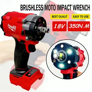 NiuWork 1/2"lmpact Wrench,350N Brushless Power ToolCompatible with M18 Battery-ldeal for HomeProjects & Light Repairs