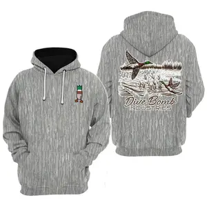 Dive Bomb Clothing Bomber Hoodie – Minimalist Bomb Logo Pullover, Mossy Oak Original Bottomland Tee Camo T-Shirt Fabric Menswear, Gift For Him, Gift For Dad