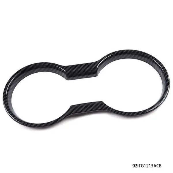 Fit For Ford Mustang 2015+ Interior Trim Molding Cup Holder Cover Black ABS