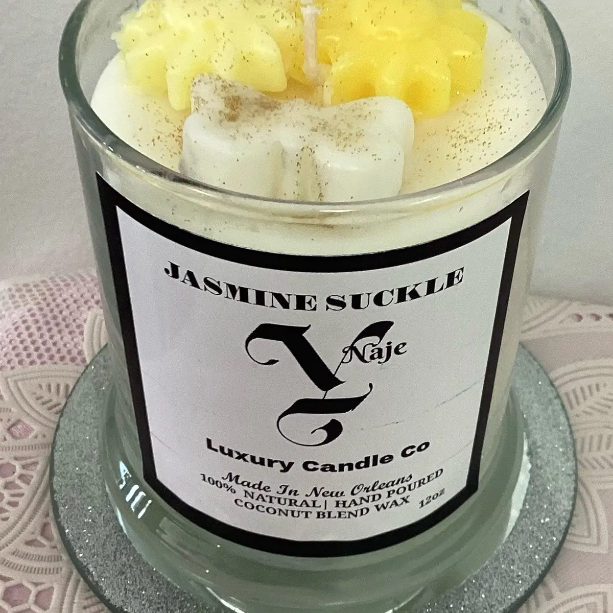 Jasmine Suckle Candles - Luxury Triple Scented Coconut  Wax for a Relaxing Atmosphere