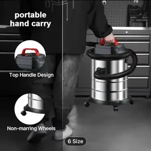 Shop Vacuum Wet and Dry, Heavy-Duty Stainless Steel Shop Vac, Ultra-Quiet with Complete Accessory Kit & - Ideal for Job Sites, Workshops & Garages