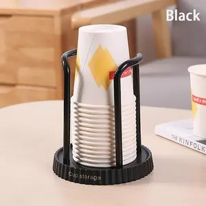 Disposable Paper Cup Holder Dispenser, Countertop Cup Storage Rack, Plastic Cup Organizer Stand for Coffee Shop, Office, Home, Water Cooler