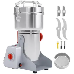 Grain Grinder Electric Spice Herb Mill 700g 2400W Food Grinding Machine High-speed Pulverizer For Dry Coffee Nut Cereal Flour Corn Seeds Seasonings Wheat Condiment US 110V