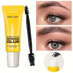 Brow Shaping Gel with Brush, Strong Hold, 3D Brow Sculpting Gel, Waterproof Sweat-Resistant, Long-Lasting Transparent, Natural Brow Shape, Cosmetic