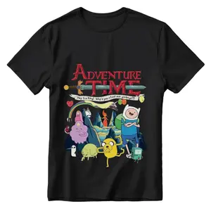 Adventure Time Colorful Ice King Challenge Graphic T-shirt Cotton Menswear