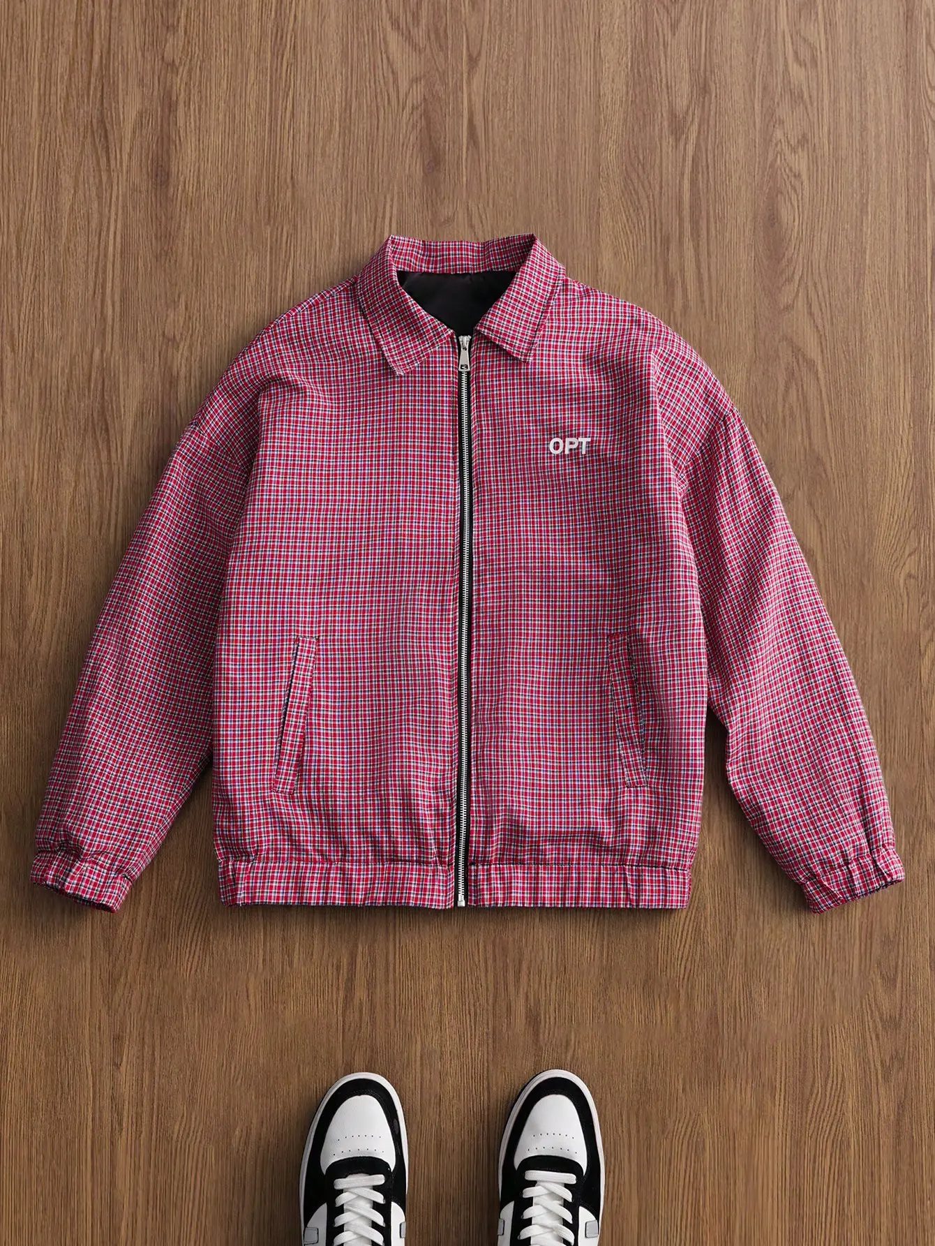 Menswear Oversized Vintage Varsity Zip-Up Bomber Jacket - Stylish Casual Lightweight Spring Tops for Daily Wear, Men's Streetwear Coats