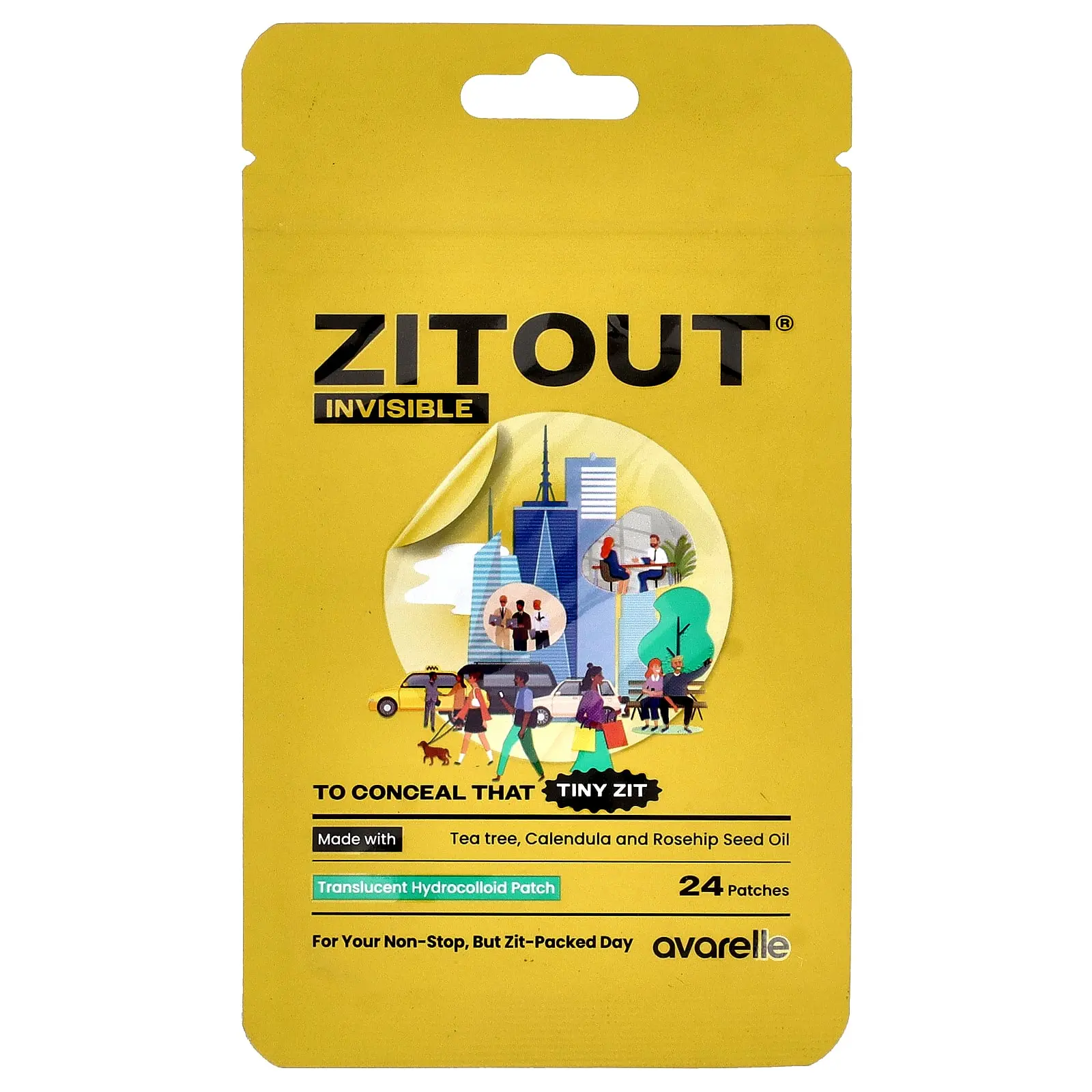 Avarelle Zitout® Invisible , 24 Patches | HSA/FSA Eligible