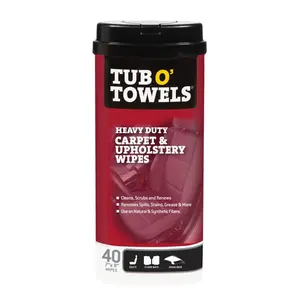 Tub O Towels  7 x 8 in. Towels Heavy Duty Carpet Wipes - 40 count