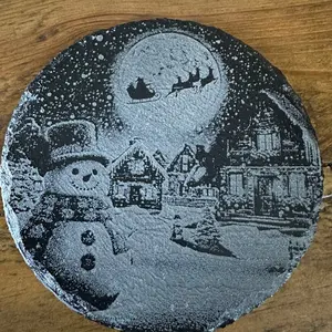 Engraved Christmas Coaster - Perfect for the Holiday Tableware