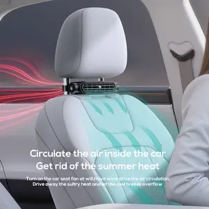 Joytutus Portable Car Seat Fan 3 Speeds Adjustable Car Headrest Cooling Air Fan USB Powered Air Cooling Fan for Front Rear Seat Passenger 3000mAh