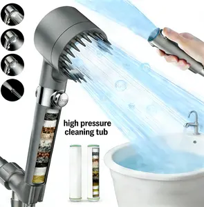 infinity  Shower Head with Enhanced Water Flow Chlorine Filtration Scalp Massage & Skin Care for Optimal Bathroom Experience Multi-Functional Spa Experience high pressure cleaning tub multiple   entire body spray mode style easy installation brush
