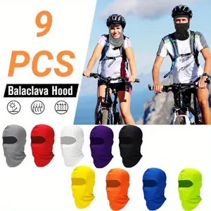 9 Packs Full Face Cover Mask for Men UV Sun Protection Face Mask Windproof Balaclava for Outdoor Motorcycle Cycling