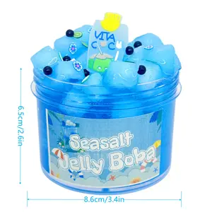 Crystal Mud Fruit Slime Stress Relief Mud Non-Sticky Set Jelly Mud Colored Mud Transparent Foaming Glue